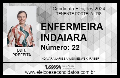 Candidato ENFERMEIRA INDAIARA 2024 - TENENTE PORTELA - Eleições