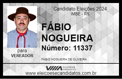 Candidato FÁBIO NOGUEIRA 2024 - IMBÉ - Eleições