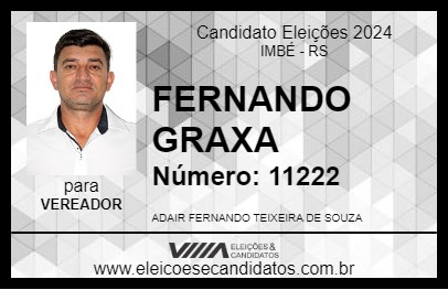 Candidato FERNANDO GRAXA 2024 - IMBÉ - Eleições