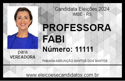 Candidato PROFESSORA FABI 2024 - IMBÉ - Eleições