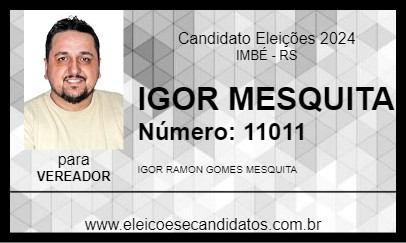 Candidato IGOR MESQUITA 2024 - IMBÉ - Eleições