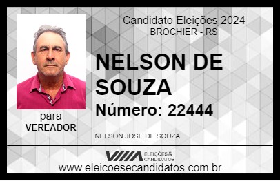 Candidato NELSON DE SOUZA 2024 - BROCHIER - Eleições