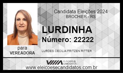 Candidato LURDINHA 2024 - BROCHIER - Eleições