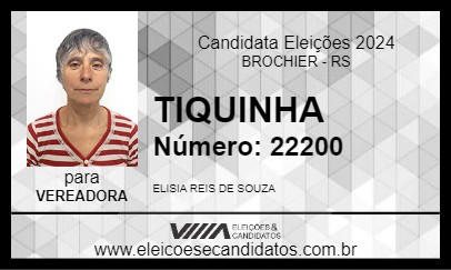 Candidato TIQUINHA 2024 - BROCHIER - Eleições