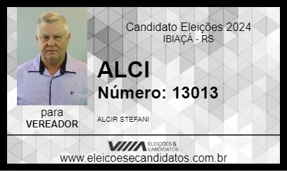 Candidato ALCI 2024 - IBIAÇÁ - Eleições