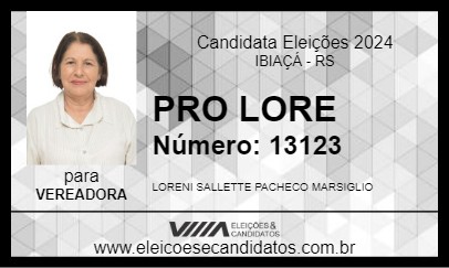 Candidato PRO LORE 2024 - IBIAÇÁ - Eleições