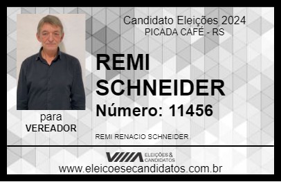 Candidato REMI SCHNEIDER 2024 - PICADA CAFÉ - Eleições