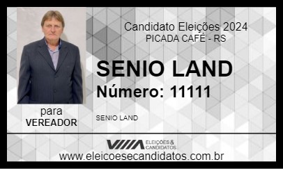 Candidato SENIO LAND 2024 - PICADA CAFÉ - Eleições