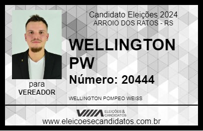 Candidato WELLINGTON PW 2024 - ARROIO DOS RATOS - Eleições