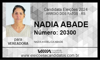 Candidato NADIA ABADE 2024 - ARROIO DOS RATOS - Eleições