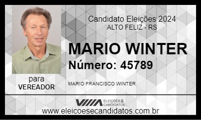 Candidato MARIO WINTER 2024 - ALTO FELIZ - Eleições