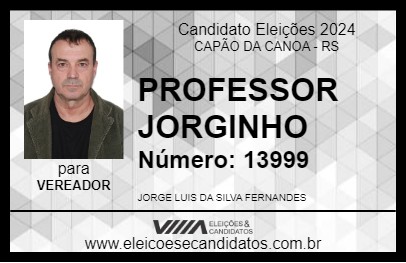 Candidato PROFESSOR JORGINHO 2024 - CAPÃO DA CANOA - Eleições