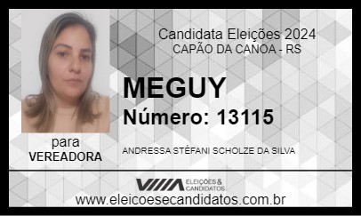 Candidato MEGUY 2024 - CAPÃO DA CANOA - Eleições