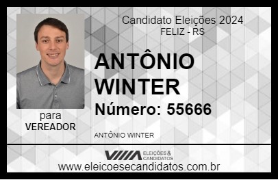 Candidato ANTÔNIO WINTER 2024 - FELIZ - Eleições