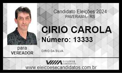 Candidato CIRIO CAROLA 2024 - PAVERAMA - Eleições