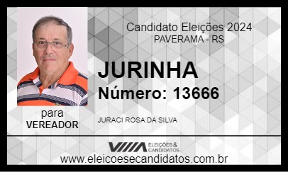 Candidato JURINHA 2024 - PAVERAMA - Eleições