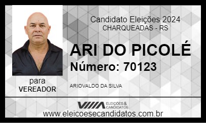 Candidato ARI DO PICOLÉ 2024 - CHARQUEADAS - Eleições