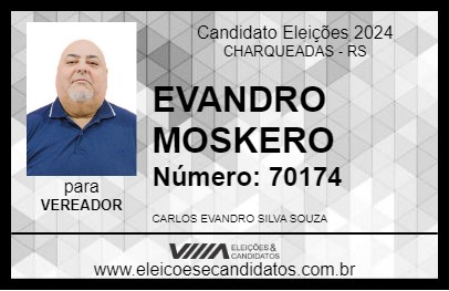 Candidato EVANDRO MOSKERO 2024 - CHARQUEADAS - Eleições