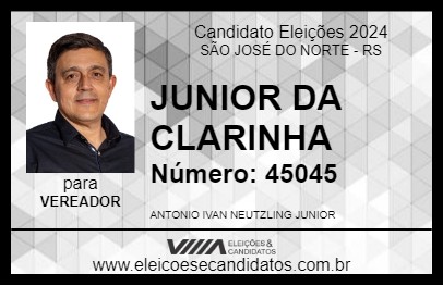 Candidato JUNIOR DA CLARINHA 2024 - SÃO JOSÉ DO NORTE - Eleições