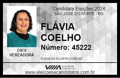 Candidato FLÁVIA COELHO 2024 - SÃO JOSÉ DO NORTE - Eleições