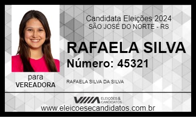 Candidato RAFAELA SILVA 2024 - SÃO JOSÉ DO NORTE - Eleições