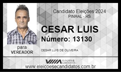 Candidato CESAR LUIS 2024 - PINHAL - Eleições