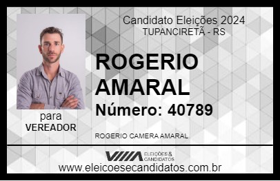 Candidato ROGERIO AMARAL 2024 - TUPANCIRETÃ - Eleições