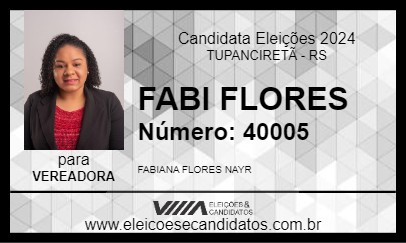 Candidato FABI FLORES 2024 - TUPANCIRETÃ - Eleições