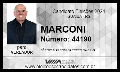 Candidato MARCONI 2024 - GUAÍBA - Eleições