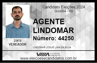 Candidato AGENTE LINDOMAR 2024 - GUAÍBA - Eleições