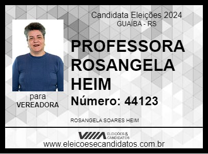 Candidato PROFESSORA ROSANGELA HEIM 2024 - GUAÍBA - Eleições