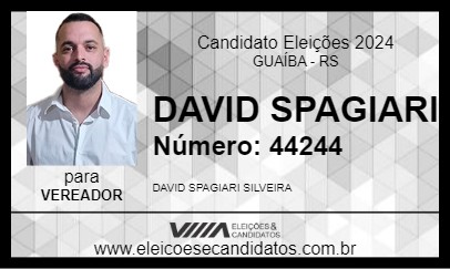 Candidato DAVID SPAGIARI 2024 - GUAÍBA - Eleições