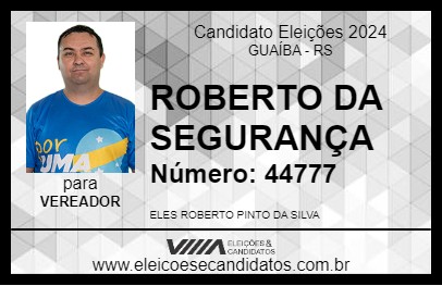 Candidato ROBERTO DA SEGURANÇA 2024 - GUAÍBA - Eleições