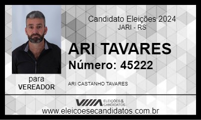 Candidato ARI TAVARES 2024 - JARI - Eleições