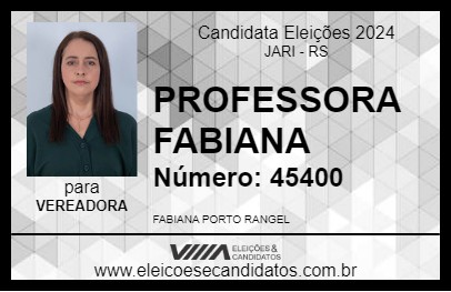 Candidato PROFESSORA FABIANA 2024 - JARI - Eleições