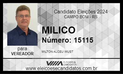 Candidato MILICO 2024 - CAMPO BOM - Eleições