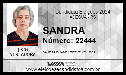 Candidato SANDRA 2024 - ACEGUÁ - Eleições