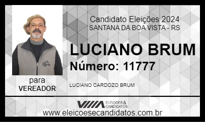 Candidato LUCIANO BRUM 2024 - SANTANA DA BOA VISTA - Eleições