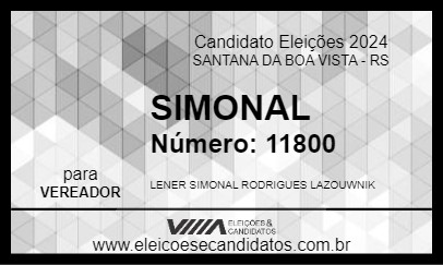 Candidato SIMONAL 2024 - SANTANA DA BOA VISTA - Eleições