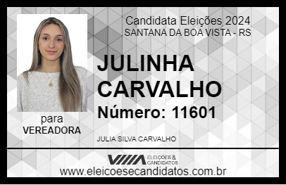 Candidato JULINHA CARVALHO 2024 - SANTANA DA BOA VISTA - Eleições