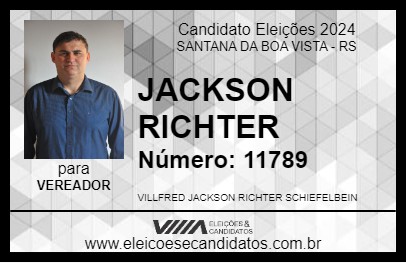 Candidato JACKSON RICHTER 2024 - SANTANA DA BOA VISTA - Eleições