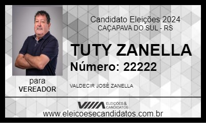 Candidato TUTY ZANELLA 2024 - CAÇAPAVA DO SUL - Eleições