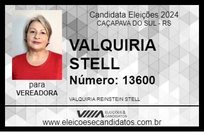 Candidato VALQUIRIA STELL 2024 - CAÇAPAVA DO SUL - Eleições