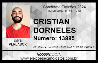 Candidato CRISTIAN DORNELES 2024 - CAÇAPAVA DO SUL - Eleições