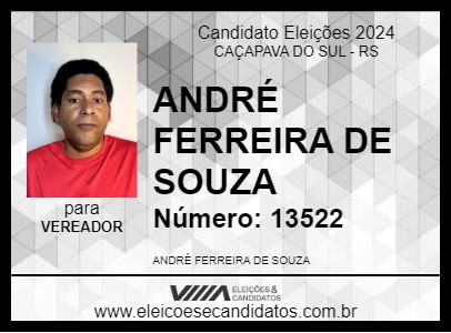 Candidato ANDRÉ FERREIRA DE SOUZA 2024 - CAÇAPAVA DO SUL - Eleições