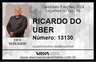 Candidato RICARDO DO UBER 2024 - CAÇAPAVA DO SUL - Eleições