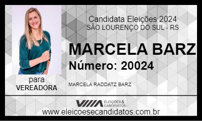 Candidato MARCELA BARZ 2024 - SÃO LOURENÇO DO SUL - Eleições