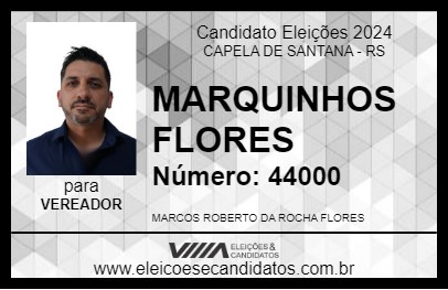 Candidato MARQUINHOS FLORES 2024 - CAPELA DE SANTANA - Eleições