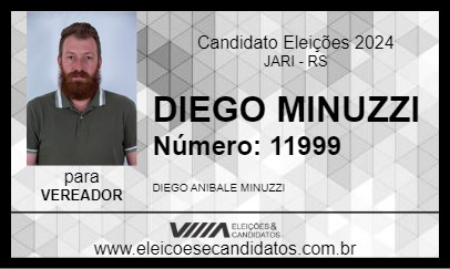 Candidato DIEGO  MINUZZI 2024 - JARI - Eleições