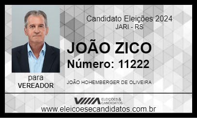 Candidato JOÃO ZICO 2024 - JARI - Eleições